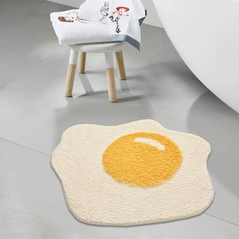 目玉焼きラグマット バスマット / Fried egg rug bath mat - kocol