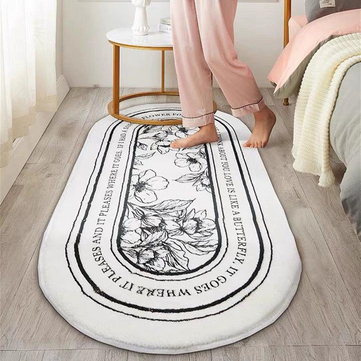 オーバルラグ フロアマット 寝室 ベッドサイド / Oval lag floor mat bedroom bedside - kocol