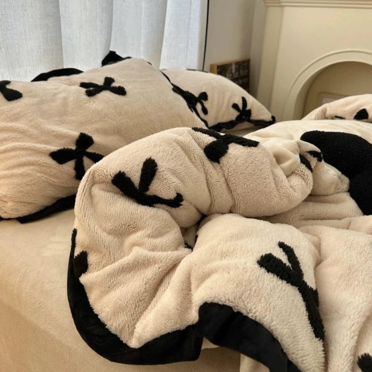 フリース ラブリー リボン 寝具セット kocol