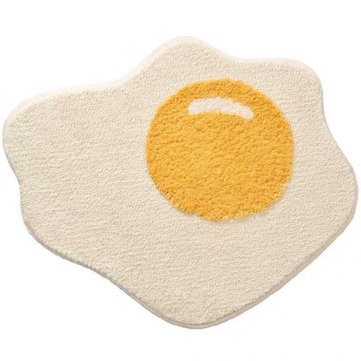 目玉焼きラグマット バスマット / Fried egg rug bath mat - kocol