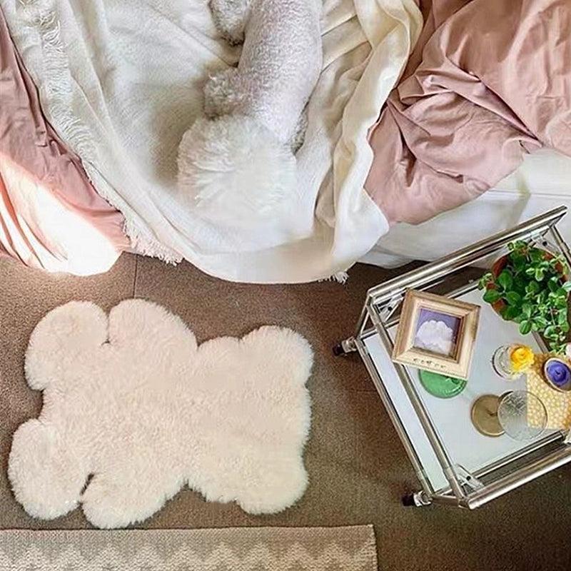 くまシルエットラグマット カーペット ベッドサイド 子供部屋 フロアマット / Bear Silhouette Area Rug Carpet Bedside Children's Room Floor Mat - kocol