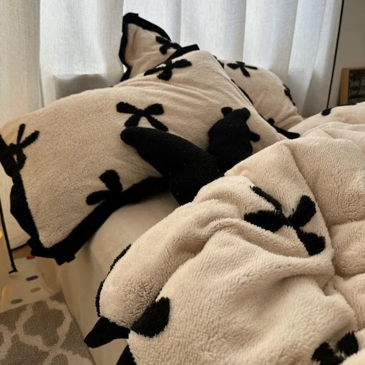 フリース ラブリー リボン 寝具セット kocol