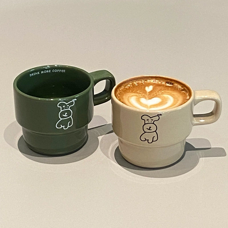 子犬プリントマグカップ / Puppy print mug - kocol