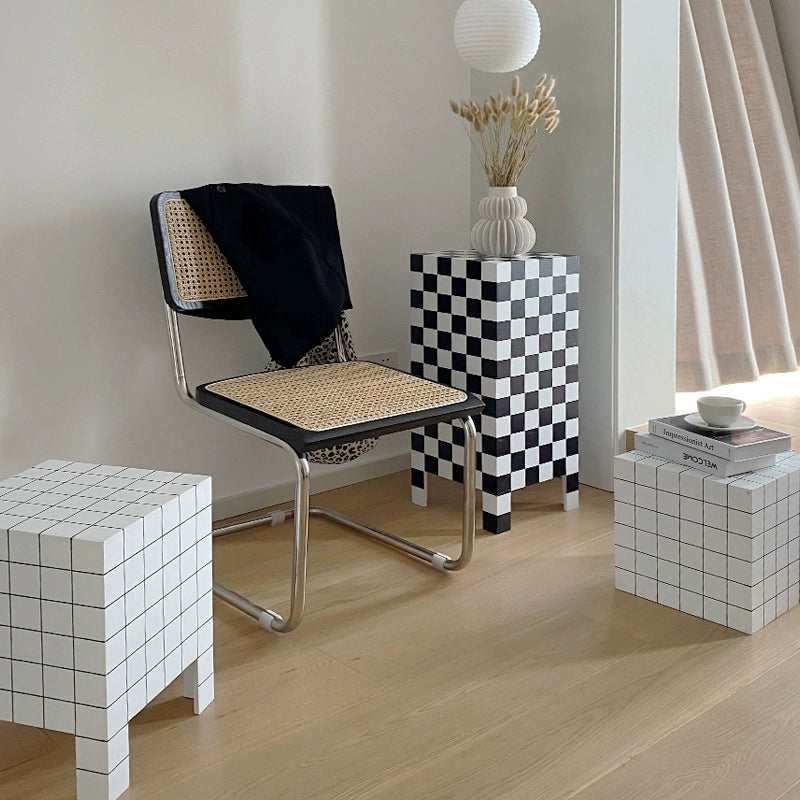 チェッカーボード柄サイドテーブル kocol