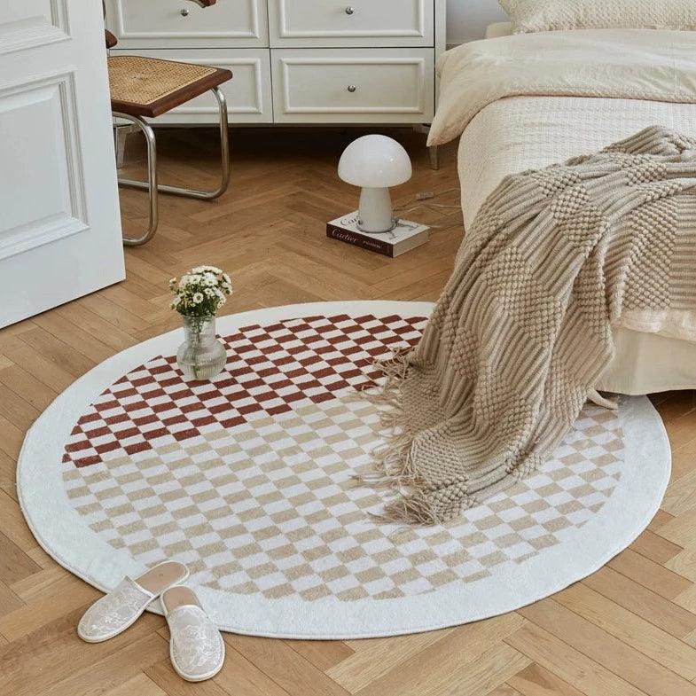 市松模様ラウンドカーペット ラグマット / Ichimatsu pattern round carpet rug mat - kocol