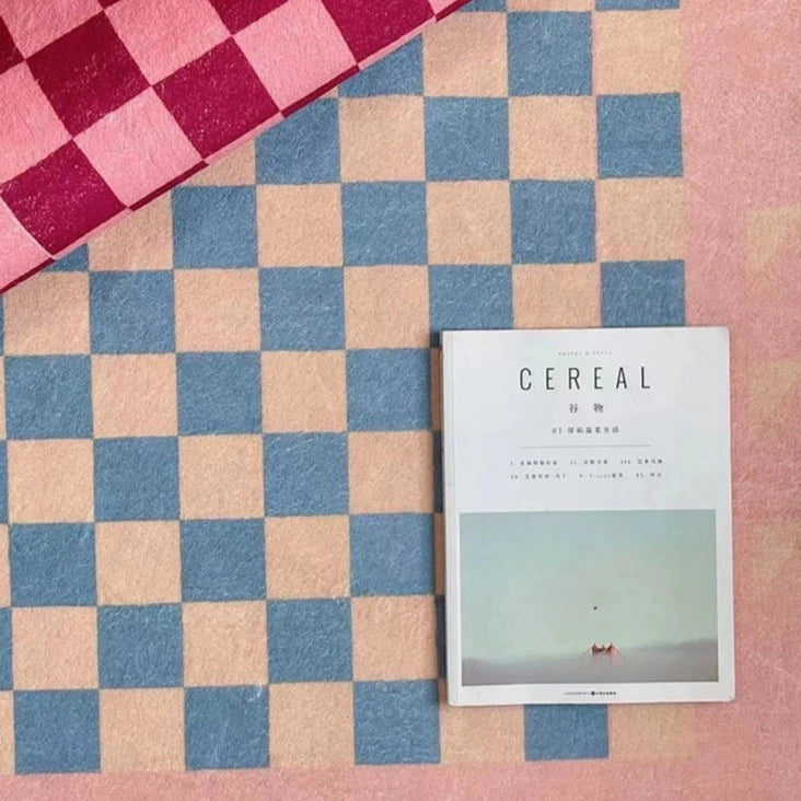 ピンク市松模様カーペット kocol