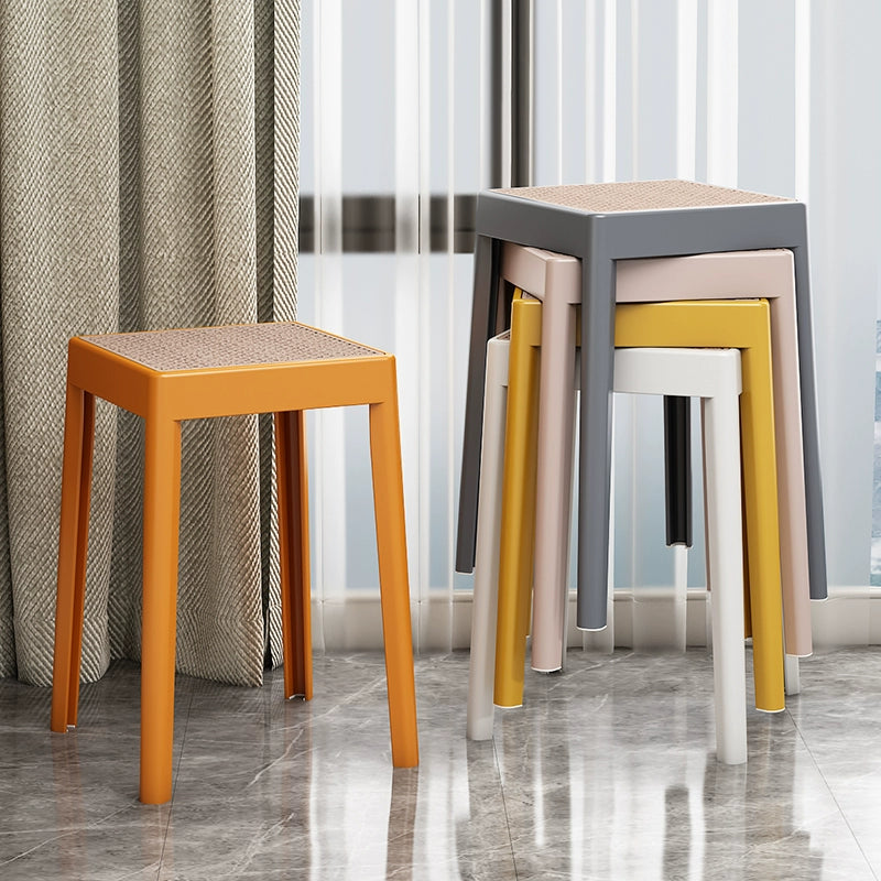 スクエア ラタン スツール スタッカブル チェア kocol