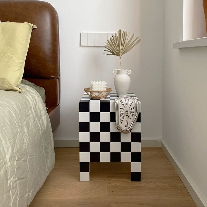 チェッカーボード柄サイドテーブル kocol
