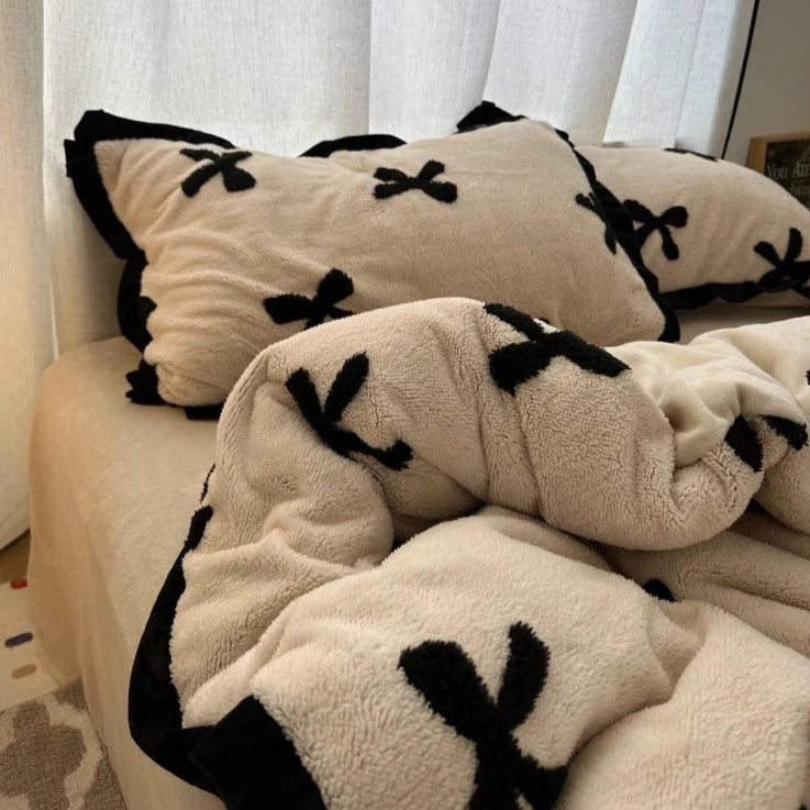フリース ラブリー リボン 寝具セット kocol