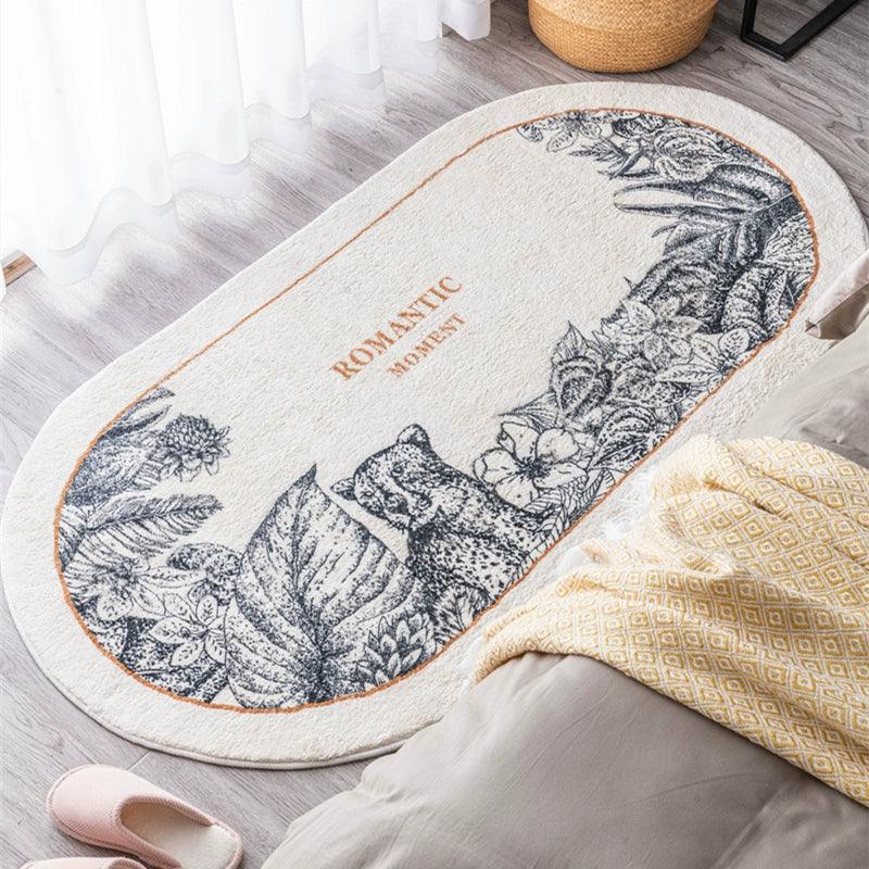 オーバルラグ フロアマット 寝室 ベッドサイド / Oval lag floor mat bedroom bedside - kocol